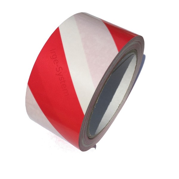 Taśma ostrzegawcza biało czerwona samoprzylepna 50mm/33m PVC150